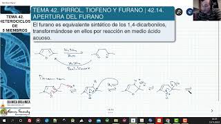 TEMA 42 PIRROL TIOFENO Y FURANO  4214 APERTURA DEL FURANO [upl. by Eul]