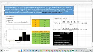 DISTRIBUCIÓN HIPERGEOMETRICA [upl. by Jasik]