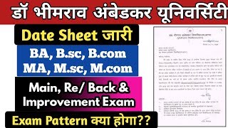 Semester Exam Date sheet जारी 2024  dbrau semester exam date sheet 2024  dbrau [upl. by Moskow334]