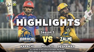 Karachi Kings vs Peshawar Zalmi  Full Match Highlights  Match 15  2 March  HBL PSL 2020  MA2 [upl. by Acenom]