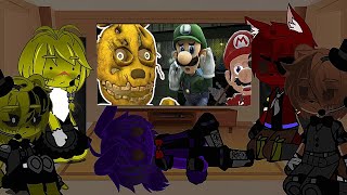 fnaf 1 reacts to SMG4 Revenge of freddys Spaghettiria [upl. by Atwahs288]