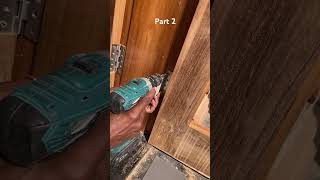 Fitting glass door  fitting glass door in chokhatwood wood diycrafts woodlovers wooddecor [upl. by Neimad]