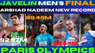 quotOLYMPIC RECORD SHATTERED Arshad Nadeem Wins Gold in Javelin Throw Final  Paris Olympicsquot Neeraj [upl. by Llerroj]