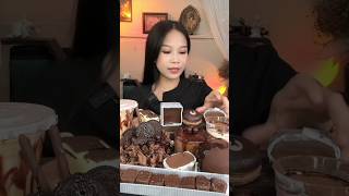 Dark chocolate Galore p1 🤎🍫🍫 mukbang chocolavacake asmreating [upl. by Irvine335]