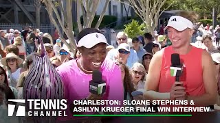 Sloane Stephens and Ashlyn Krueger Win Their First Doubles Title Together  Charleston 2024 Final [upl. by Gusella]