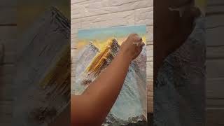 Acrylic painting 🏔️ tutorial subscribe 💥now for more art order youtube trending [upl. by Ela]