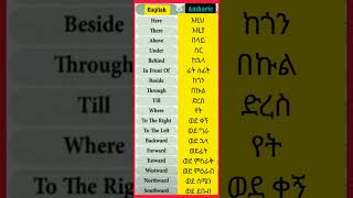 እንግሊዘኛን በአማረኛ መማርSPEAKING ENGLISH IN AMHARIC PRACTICE  english Daily use sentence [upl. by Suelo]