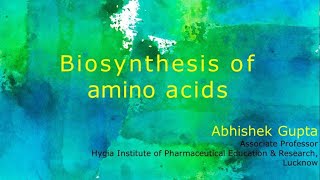 Biosynthesis of Amino acidsAmino Acid Pathway [upl. by Janus]