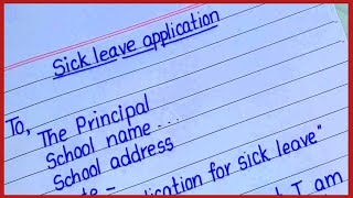 sick leave application sick leave application for schoolsick leave application in English [upl. by Naihtsirc965]