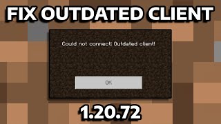 HOW TO FIX quotOUTDATED CLIENTSERVER VERSIONquot   MINECRAFT 12072 [upl. by Ahseenal275]