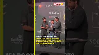 Siddhant Chaturvedi amp Abhishek Banerjee Unveils IIFA 2024 Invitation  NewsX [upl. by Anahsahs]