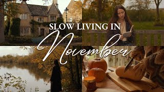 Cozy autumn in the English Countryside  Cotswolds Villages Pumpkin Loaf Recipe Slow November Days [upl. by Lucian425]