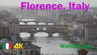 Florence Italy Walking tour 4k [upl. by Aisats234]