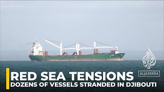 Dozens of vessels stranded in Djibouti as Houthis ‘set new rules’ in Red Sea [upl. by Ezar220]