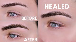 Microblading Experience  Before amp After  10 Day Healing Process [upl. by Ahsahtan]