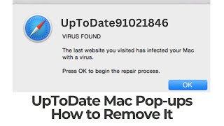 UpToDate Mac Virus Popup  How to Remove It Fix [upl. by Eanrahs]