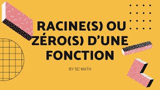 ZEROS OU RACINES DUNE FONCTION [upl. by Jakie]