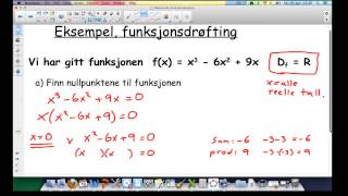Funksjonsdrøfting og derivasjon [upl. by Bohannon]
