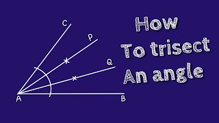 How to trisect an angle into three equal parts Angle trisection shsirclasses [upl. by Nyleek]