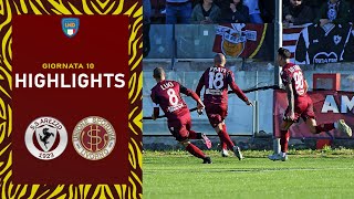 Arezzo  US Livorno 1915  Highlights Livorno TV [upl. by Hseyaj]