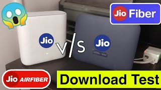 Jio fiber vs Jio air fiber 30mbps download speed test  1gb file download test jio fiber vs airfiber [upl. by Afaw]