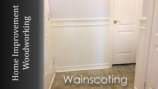 Wainscoting Panel Installation  Finish Carpentry Howto [upl. by Melleta]