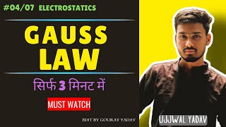 Gausss Law Explained in 3 Minutes  Quick Physics Tutorial [upl. by Bassett]