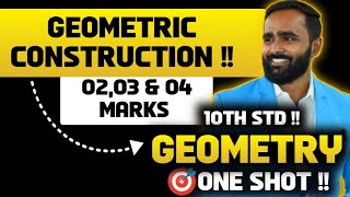 10th STD GEOMETRY4Geometric ConstructionsONE SHOTPRADEEP GIRI SIRBOARD EXAM 2024 [upl. by Eittod191]