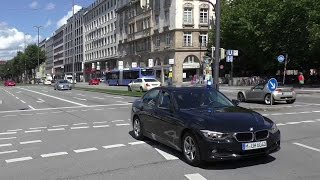 BMW 2x Ziviler FuStW  FuStW Polizei München auf rasanter Einsatzfahrt [upl. by Brock]