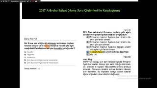 A GRUBU İKTİSAT SORU ÇÖZÜMLERİ 2017 SORULARI [upl. by Assilaj]