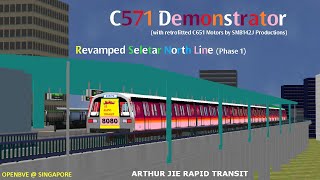 OpenBVEAJRTDemonstrator Run Full Route Play C571 Demo  Revamped Seletar North Line Phase 1 [upl. by Caresa863]