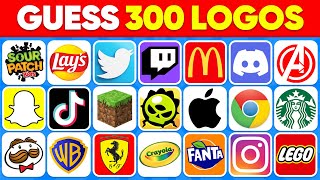 Guess the Logo in 1 Seconds 🥇🍏 300 Famous Logos  Logo Quiz 2024  Daily Quiz [upl. by Eerehc]