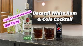 Bacardi Rum Cola Cocktail  Quick amp Easy Bacardi Cocktail Recipe  Get Tipsy 🍸🥃 [upl. by Aligna491]