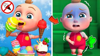 Dont Eat Too Much Ice Cream Song  Healthy Habits For Kids  Super Sumo Nursery Rhymes amp Kids Songs [upl. by Yral]