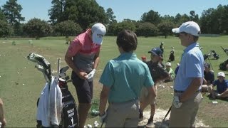 PGA Tour pro Wesley Bryan visits Augusta Universitys golf camp [upl. by Annahs]