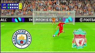 Liverpool vs man City penalty shootout efootball penalty shootout 2024 [upl. by Ennairam296]