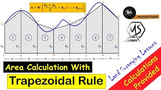 Area Calculation with Trapezoidal Rule  Example Calculations Provided  Madujith Sagara [upl. by Isma]