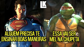 As falas entre Superman e os tartarugas ninjas em Injustice 2 [upl. by Lzeil]