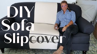 Sofa slipcoverhow to cut and pinfit a slipcover [upl. by Girhiny]