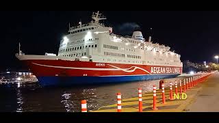 piraeus greece port πειραιασ youtube ship ANEMOS AEGEAN SEA LINES [upl. by Babs62]