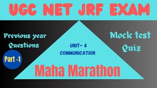 Maha marathon class  Previous year Questions  Unit 4  communication  Quiz [upl. by Palua130]