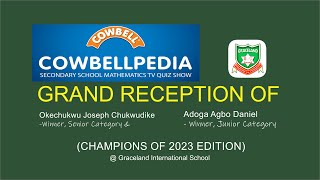 RECEPTION OF OKECHUKWU JOSEPH CHUKWUDIKE AND ADOGA AGBO DANIEL WINNERS OF COWBELLPEDIA 2023 [upl. by Dlonyer]