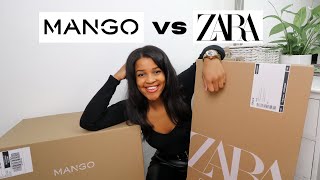 MANGO VS ZARA HAUL  TRY ON  Oriana White [upl. by Acinehs]