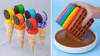 Amazing Colorful Cake Decorating Tutorial  So Yummy Chocolate Cake  Perfect Cake Recipe [upl. by Nasus996]