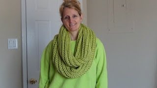 Learn Brioche Knitting making an Infinity Scarf [upl. by Kciredor]