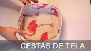 DIY Cómo hacer una cesta de tela [upl. by Patrich]