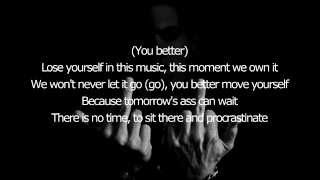 Eminem  Lose Yourself Demo Original Song Lyrics on Screen 1080p [upl. by Notlaw592]