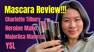 Mascara Review  YSL Charlotte Tilbury Heroine Make Majorlica Majorca [upl. by Teryn763]