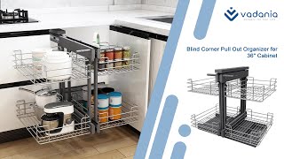 how to install VADANIA Pull Out Blind Corner Kitchen Organizer for 36quot900mm cabinet [upl. by Nauaj937]