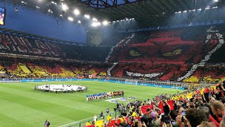 Milan vs Inter I CHOREO CURVA SUD MILANO I Champions League anthem I semifinal May 2023 [upl. by Imefulo888]